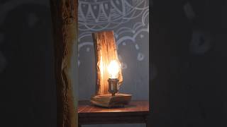 Handmade driftwood lamp for tabletop decor, Ligting made of natural wood, DIY farmhouse wood lamp