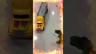 Truck oleng diserang dinosaurus #shorts #dinosaur #mainananak #truck