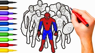 Avengers Superheroes Team Coloring Book | How to Color Various Super Heroes