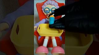 Filling Toy Drinks 🥤 In  Granny's Tray #shorts #asmr #grannygreedy #trending #fun #funtoys