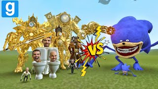 SHIN SONIC THE TAPES VS TITAN CLOCKMAN SKIBIDI TOILET 77 in Garry's Mod! (animation)