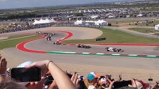 COTA 2021 F1 race start turn 9