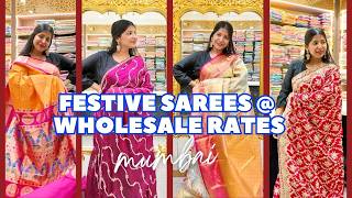 Mumbai's HIDDEN GEM for SAREE LOVERS! From 400 Rs ONLY!😱 PRAMO Kalbadevi