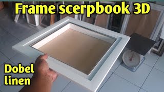 Scerpbook scrapframe 3d double linen