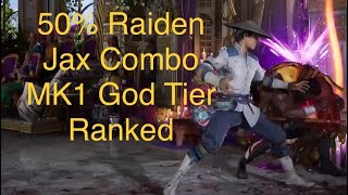 50% Raiden Jax Combo Mortal Kombat 1 MK1 God Tier Ranked  #mk 22 Hits