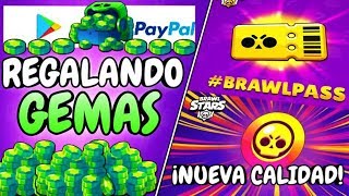 DALE LIKE y SUSCRIBETE estoy REGALANDO GEMAS PARA EL PASE , NUEVAS SKINS!! 🔴 || Brawl Stars