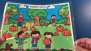 Pumpkin patch speech learning sheet