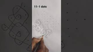 Easy dots kolam #shorts || Satisfying melikala muggu 🤩