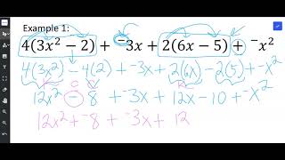 Distributive Property and Collecting Like Terms Example 1