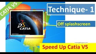 Speed up CATIA V5 || CATIA Loads Fast || Technique 1