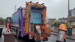 Dennis Elite 6 Bin lorry on Garden Waste, OVZ