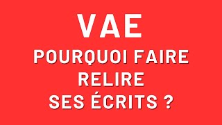 VAE : La Relecture de vos Écrits sert-elle Vraiment ?