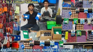 A To Z lithium,lipo, Lead Acid, NIMH, NI-CD,spot welding, BMS & battery pack raw materials Delhi .