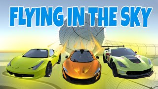 CAR CRASH SIMULATOR GAMEPLAY FLYING IN THE SKY