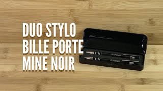 DUO STYLO BILLE PORTE MINE NOIR