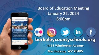 Board of Education Meeting - January 22, 2024