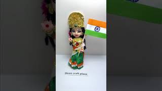 Bharat Mata Doll makeover🇮🇳😲 #viral #art #youtubeshorts #trending #diy #india #ytshorts