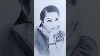 Sembaruthi serial actress Shabana pencil art