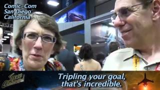 Writer Jane Espenson with Space Command's Marc Scott Zicree at Comic-con