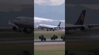 A340 butter landing 🧈 #avgeeks #edit #plane #airlines #aviation #a340 #shorts