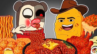 FNF - TWIDDLEFINGER VS gegagedigedagedago Eating Spicy Noodles | Mukbang Animation | ASMR