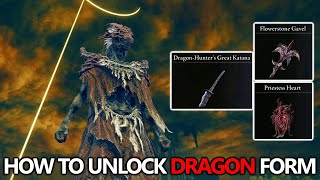 Elden Ring Erdtree - How to Unlock Dragon Form (Defeat Bayle) & Priestess Heart, Flowerstone Gavel