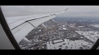 Beautiful Winter Scenery! Lufthansa Airbus A350-900 Landing at Chicago O'Hare International Airport