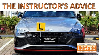 Lessons for learners from a driving instructor