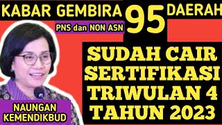 KABAR GEMBIRA 95 DAERAH SUDAH CAIR SERTIFIKASI TRIWULAN 4 TAHUN 2023 ⁉️ CEK SEGERA