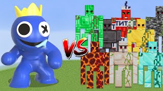 Rainbow Friends Blue Vs ALL GOLEMS - Minecraft Mob Battle