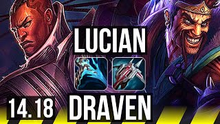 LUCIAN & Lulu vs DRAVEN & Taliyah (ADC) | 7/0/6, Godlike | NA Grandmaster | 14.18