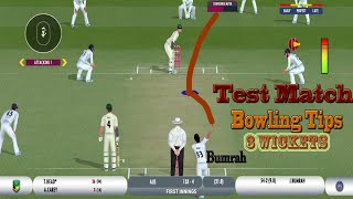 Jasprit bumrah takes 3 crucial wickets||Real cricket 22 test match bowling tips