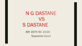 N G Dastane vs S Dastane || Supreme Court Judgment Summary | www.legalarmor.co.in |