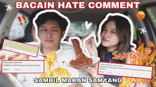 PERTAMA KALINYA! BACAIN HATE COMMENT SAMBIL MAKAN SAMYANG... SAMPE NANGIS?? | Aurelliaurel