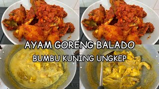 CARA BUAT AYAM GORENG BALADO BUMBU KUNING UNGKEP || BUMBUNYA MERESAP SAMPE KETULANG