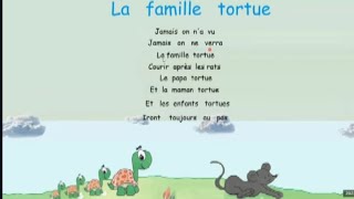 la famille tortue إختبار محفوظات اللغة الفرنسية السنة الثالثة إبتدائي الفصل الثاني