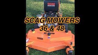 SCAG 48” and 36” mower review  reconditioning project part 1