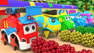 Bingo Song + Wheels On the Bus - Soccer balls and unusual wheels - Baby Nursery Rhymes & Kids Songs