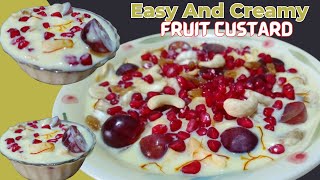 Easy And Creamy Fruit Custard │फ्रूट कस्टर्ड│स्वादिष्ट और हेल्थी फ्रूट कस्टर्ड घर पर बनाने का आसान💛💛