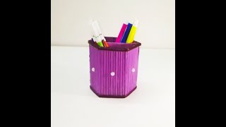 Newspaper Pen/Pencil Holder idea | How to make Pen Holder | Simple Newspaper Craft for Kids