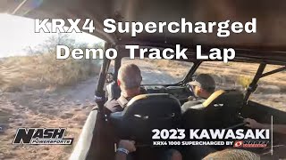 KRX4 1000 Supercharged on our demo track showing why this is hands down one of our favorite UTVs!