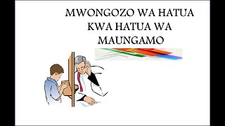 HATUA ZA KUFANYA MAUNGAMO