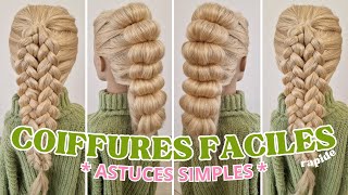 Astuce coiffure FACILE tresse * DIY coifure simple et belle * coiffure avec volume facile et rapide