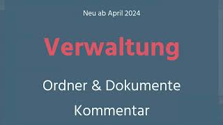 Ordner & Dokumente Kommentar