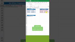 The best function in Excel: VSTACK & HSTACK 🤯 #shorts #excel #function #vstack #hstack