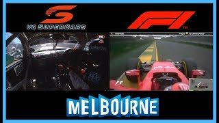 V8 Supercars vs Formula 1 - Albert Park - Australia - Onboard Comparison