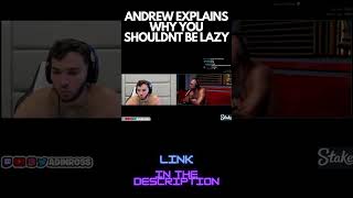 ANDREW EXPLAINS WHY YOU SHOULDNT BE LAZY #shorts #andrewtate