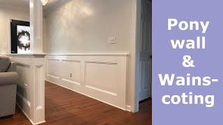 How to install a pony wall and Wainscoting | complete compilation