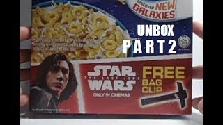 Nestle Cereal Star Wars The Last Jedi Bag Clip Opening Part 2