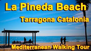 La Pineda beach (Tarragona, Costa Daurada) Mediterranean Walking tour (Spain) #relaxation